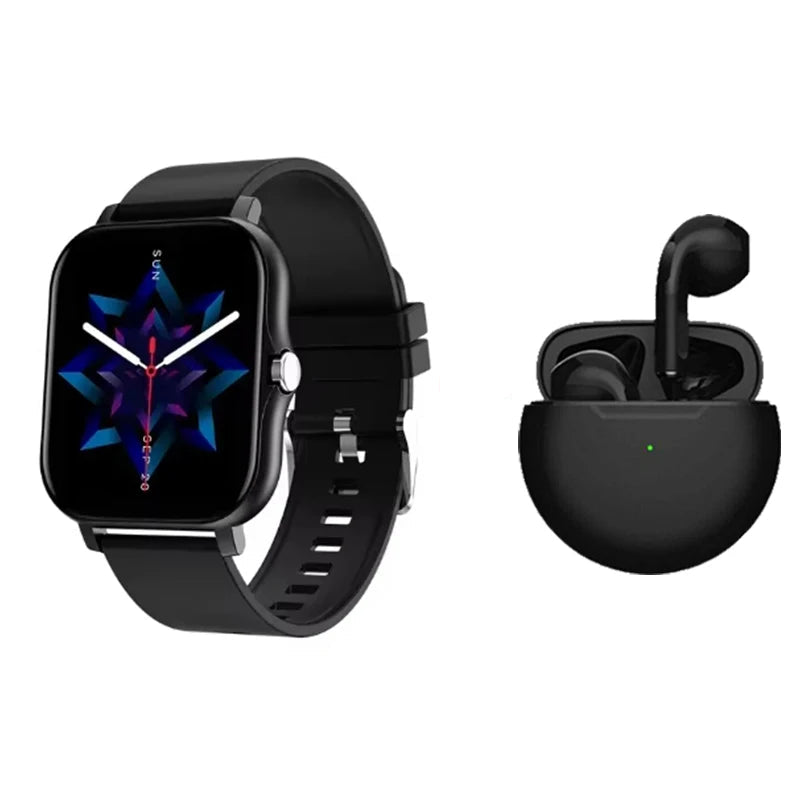 Smartwatch Xiaomi Air Max SY - Chamada BT, Saúde, Desporto, Monitor de Frequência Cardíaca, À Prova D'Água Para Telefones Android IOS