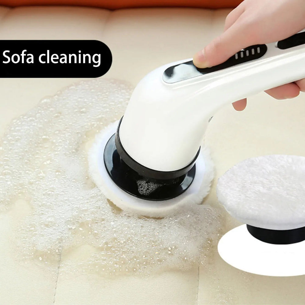 Escova de Limpeza Elétrica 9 em 1 com Bateria de 2000 mAh – Escova Multiusos Sem Fios para Casa de Banho, Cozinha e Sala com Cabeças Intermutáveis