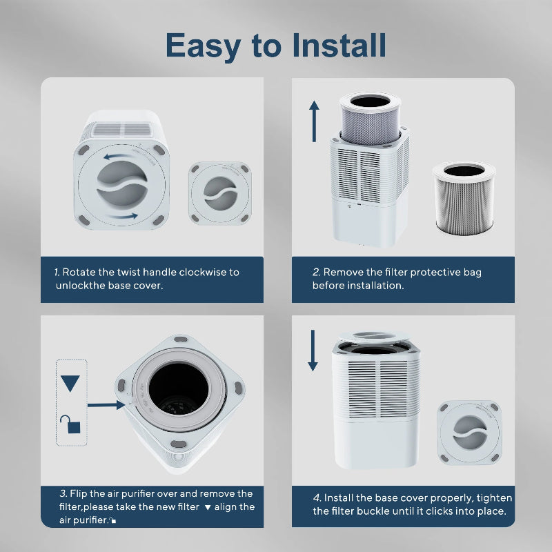 Purificador de Ar com Íons Negativos - HEPA, Aromaterapia, Fumo/Odores, Silencioso