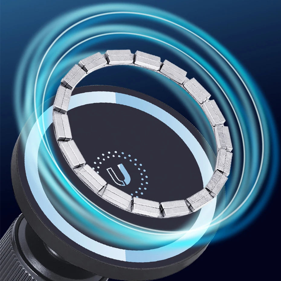 Suporte Magnético Telemóvel CD Carro - MagSafe, Ajustável, Universal, iPhone/Outros