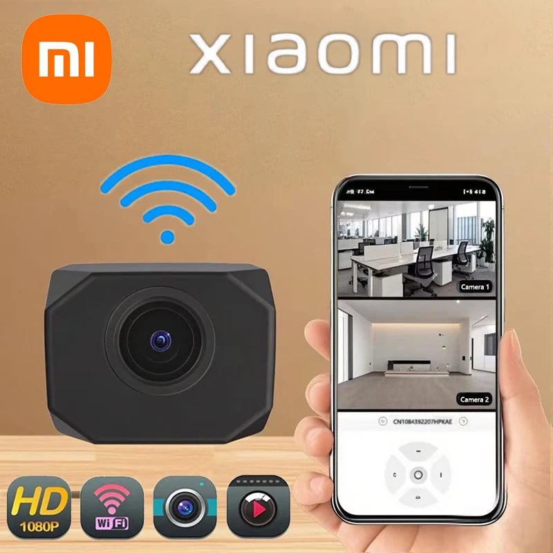 Mini Câmara WiFi 1080P HD Xiaomi - Monitorização Remota, Visão Noturna, Ângulo Amplo, Leve