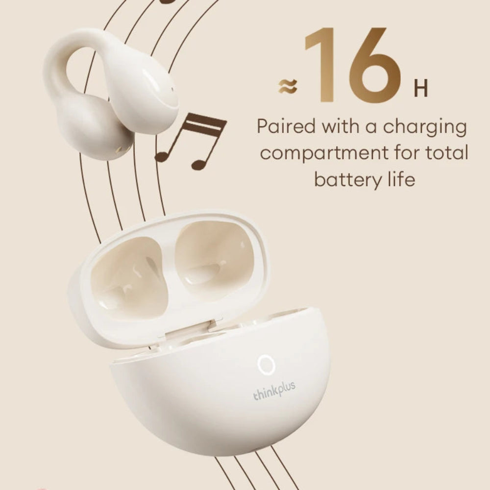 Fones de Ouvido Bluetooth LP25 OWS com Bateria de Longa Duração e Microfone