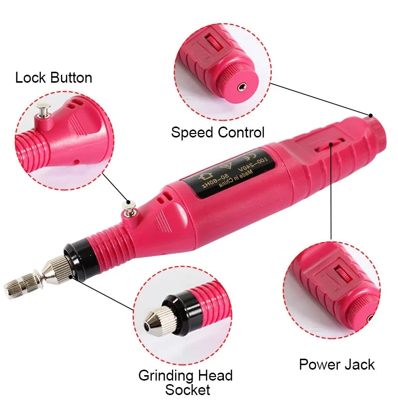 Kit Esmalte Gel Completo - Lâmpada UV 36W, 10 Cores Gel, Polygel, Broca Elétrica