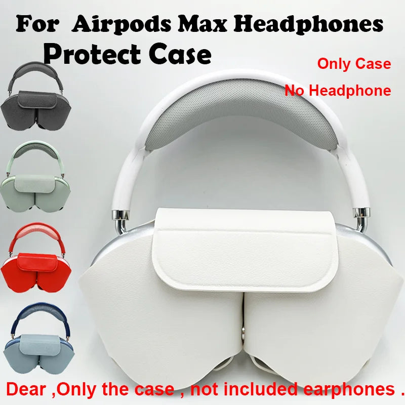 Capa Protetora Airpods Max Couro - Macia, Anti-Queda/Arranhões, Acessórios Airpods Max