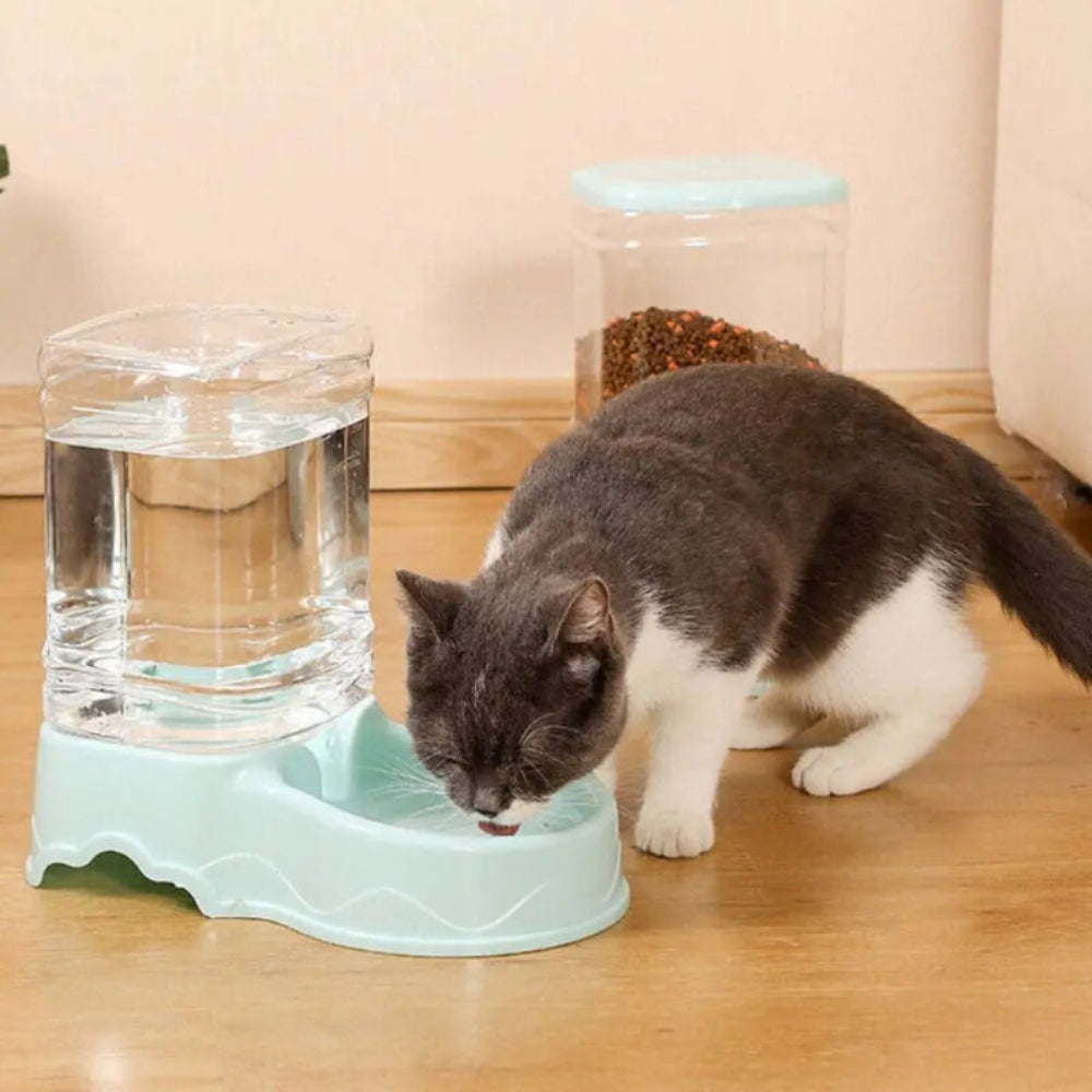 Alimentador Automático 3.8L - Cães/Gatos, Água e Comida, Grande Capacidade, Material PP