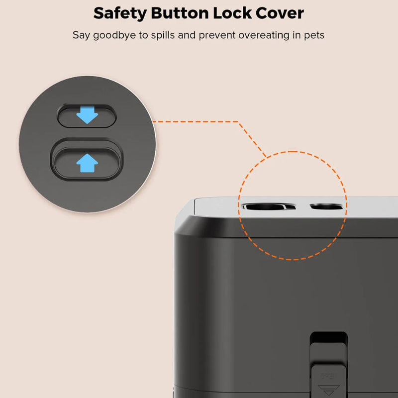 Alimentador Automático Inteligente - Gatos/Cães, Dispensador Quantitativo, Comida Lenta, LCD