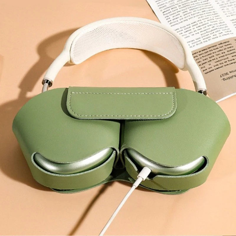 Capa Protetora Airpods Max - Couro Macio, Anti-Queda, Anti-Arranhões