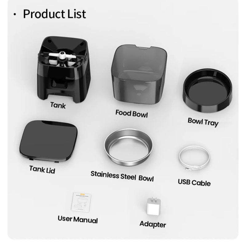 Alimentador Automático ROJECO - Botão, LCD, Programável, Gatos/Cães, 50-200g