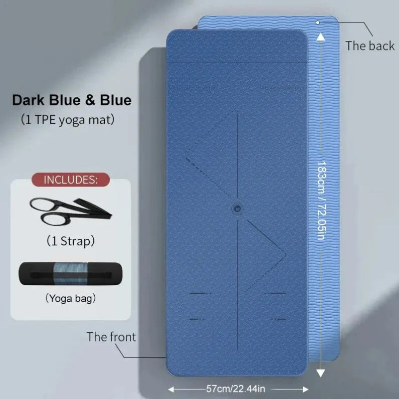 Tapete de Yoga WESTTUNE - Antiderrapante, TPE Ecológico, Alinhamento, Bolsa
