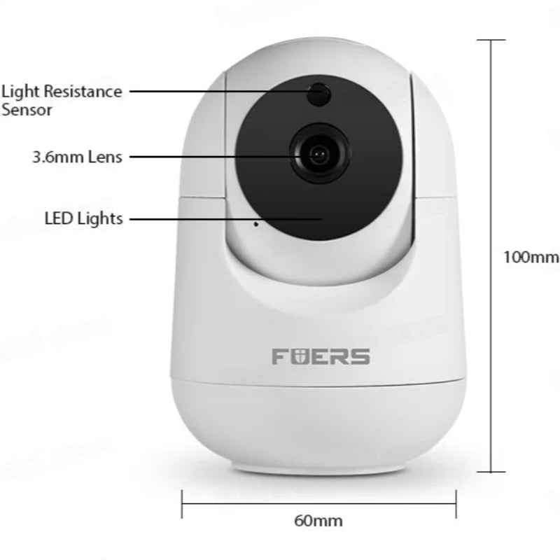 Câmara Segurança WiFi 5MP Tuya PTZ IA - Rastreamento Automático, Visão Noturna Colorida, Bebé