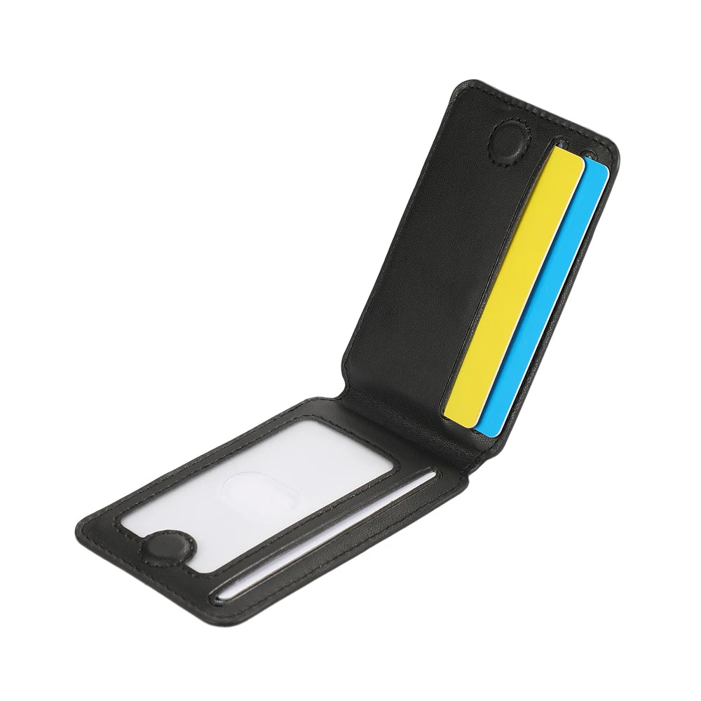 Carteira Magnética MagSafe Couro - Porta-Cartões, iPhone/Samsung, Várias Cores