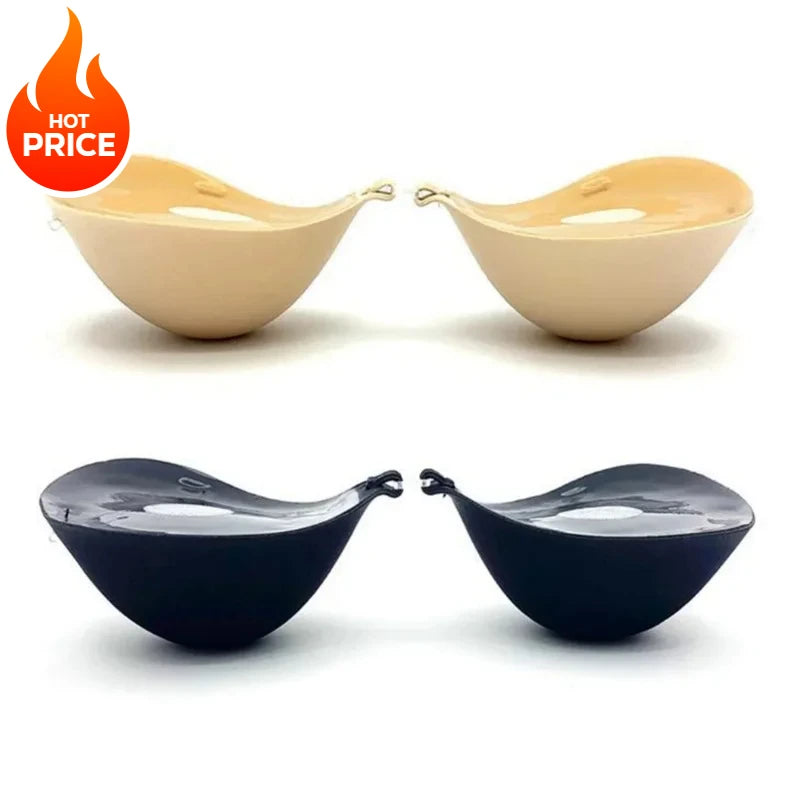 Sutiã Invisível Push Up Grosso - Adesivo Silicone, Levanta Seios, Vários Tamanhos, Casamento/Festas