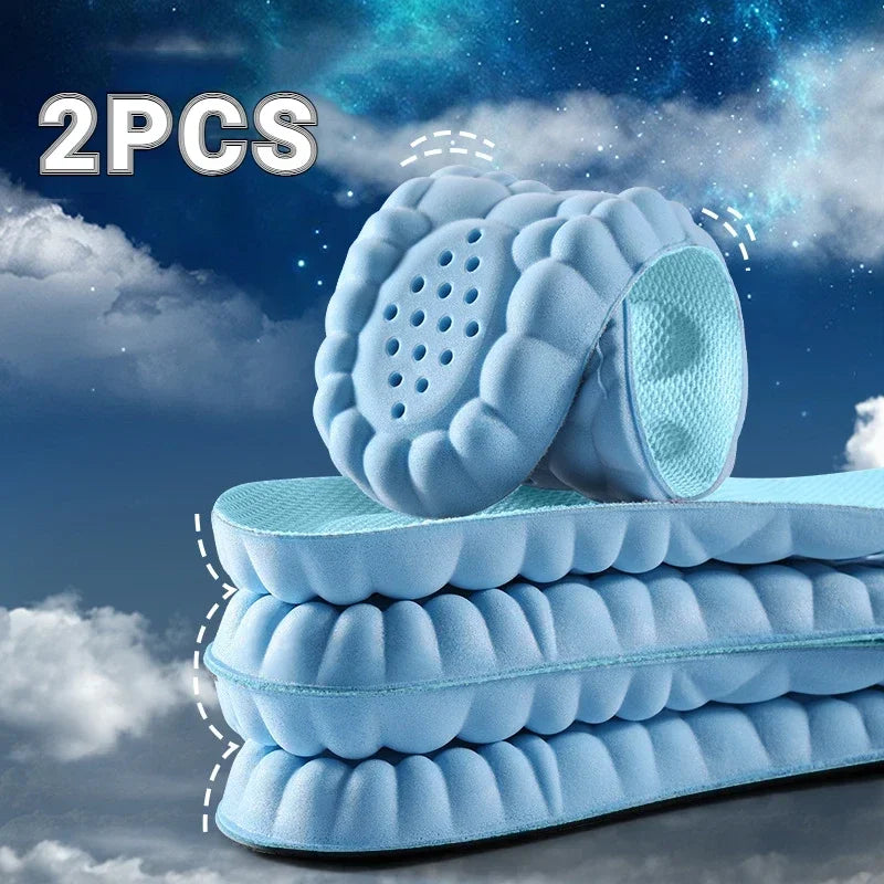 Palmilhas de Massagem 4D - Super Macias, Suporte Arco, Antiderrapantes, Unissexo