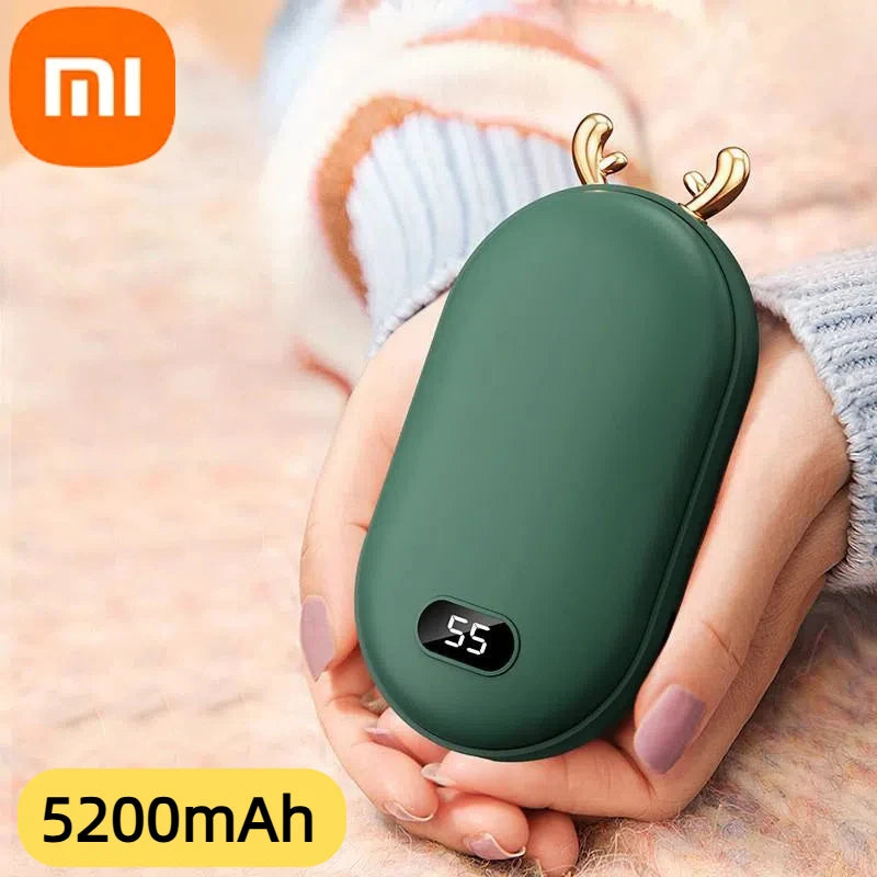 Aquecedor de Mão Xiaomi 2 em 1 10000mAh - Power Bank, Temp. Ajustável, 10h Calor, Inverno