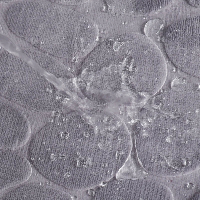 Tapete de Canto Banheiro Pedras - Espuma Memória, Antiderrapante, Absorvente, 80x80x40cm