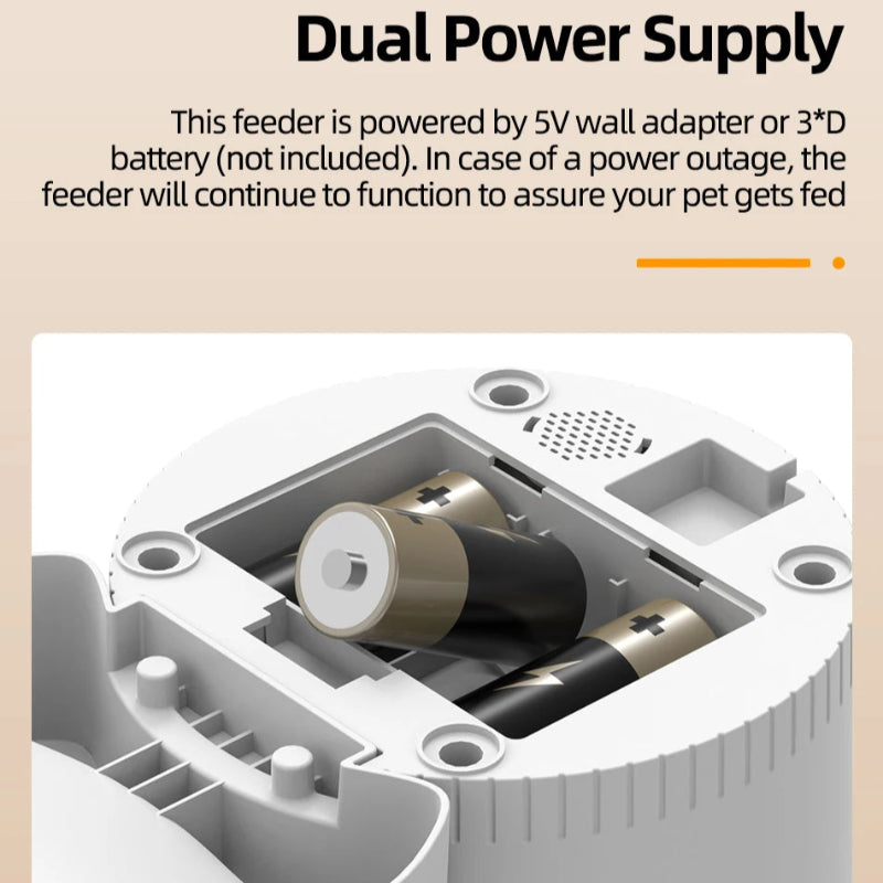 Alimentador Automático Inteligente Versão com Câmera 3L - WiFi, Recarregável, Gatos/Cães, Controlo Remoto