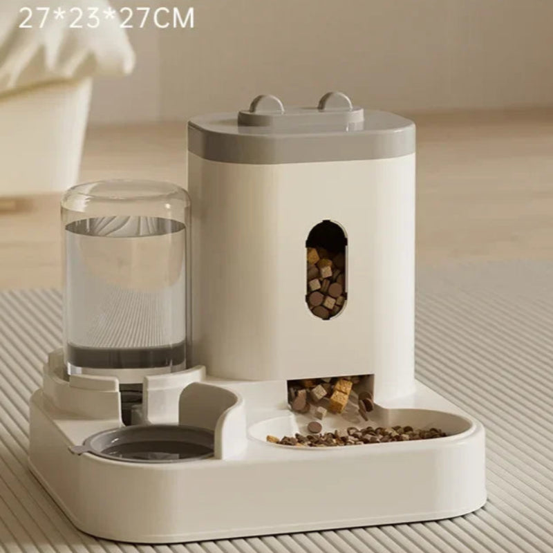 Alimentador Automático Cães/Gatos - Água e Comida, Grande Capacidade, Sem Eletricidade