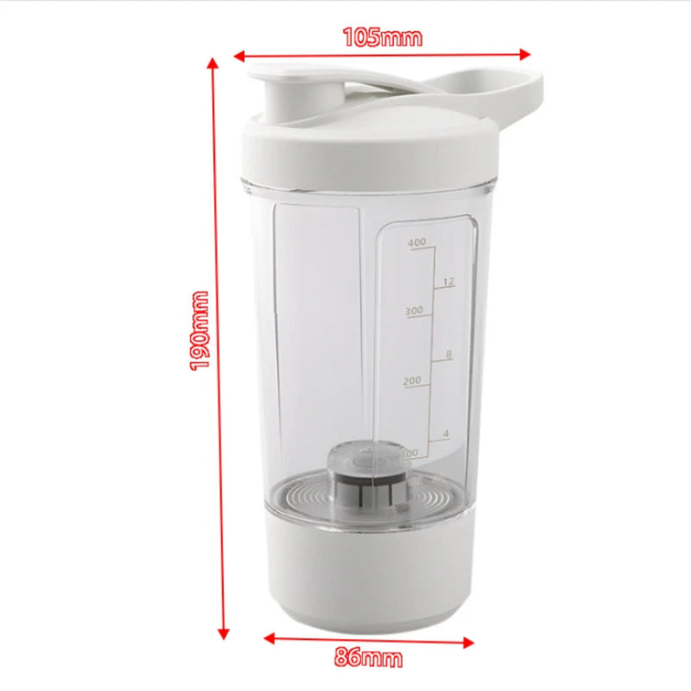 Copo Agitador Automático USB - Shakes Proteína, Portátil, Recarregável, 6 Lâminas