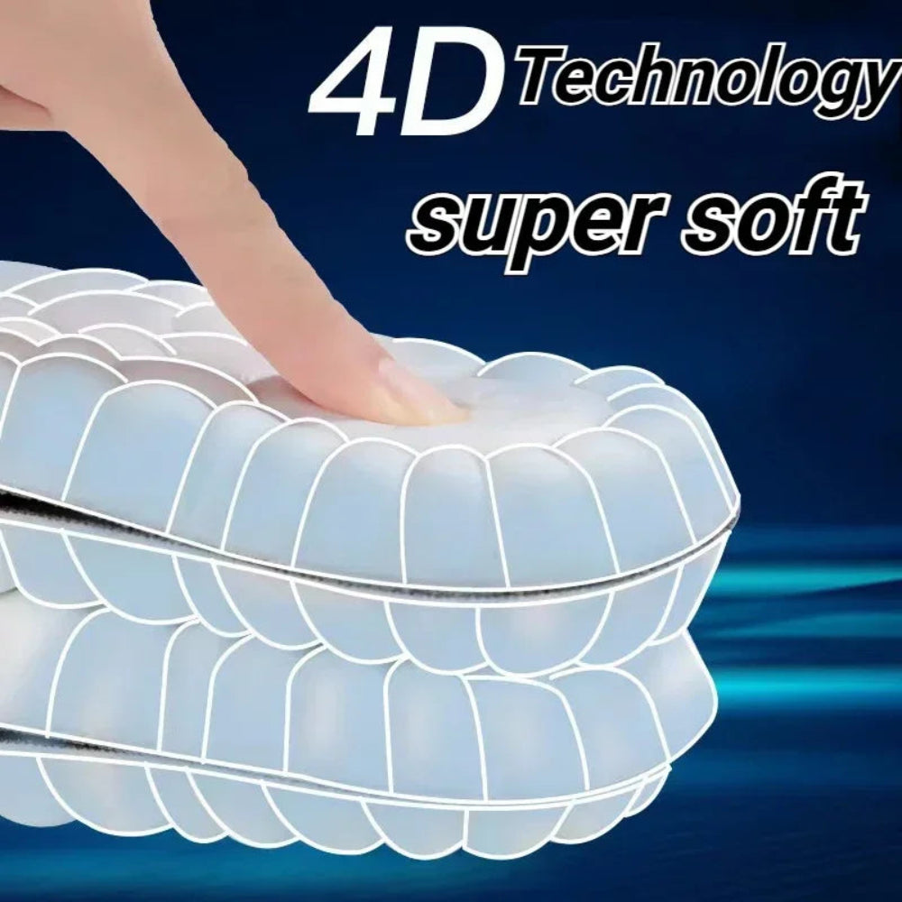 Palmilhas de Massagem 4D - Super Macias, Suporte Arco, Antiderrapantes, Unissexo