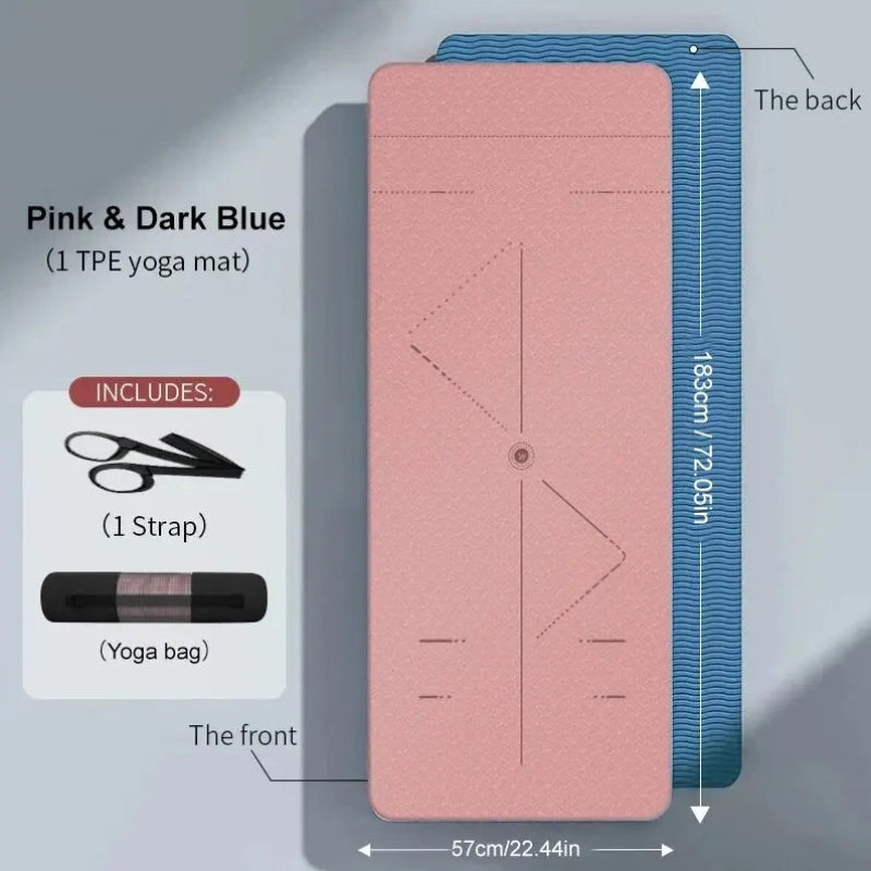 Tapete de Yoga WESTTUNE - Antiderrapante, TPE Ecológico, Alinhamento, Bolsa