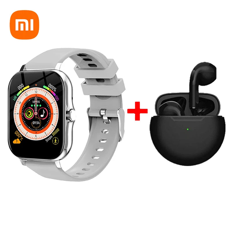 Smartwatch Xiaomi Air Max SY - Chamada BT, Saúde, Desporto, Monitor de Frequência Cardíaca, À Prova D'Água Para Telefones Android IOS