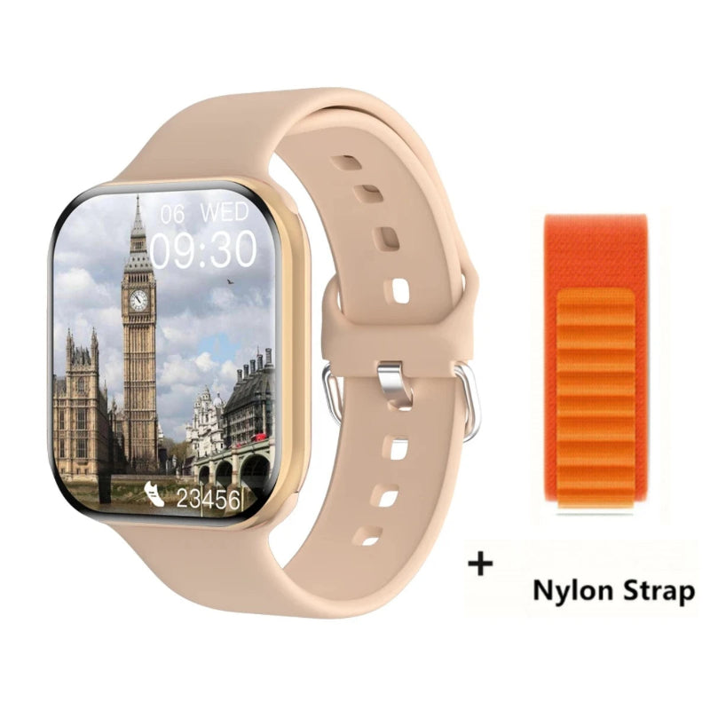 Smartwatch GPS Série 10 - 2025, Chamada BT, Saúde, 1.9" HD, Carregamento Sem Fios, Frequência Cardíaca Pressão Arterial