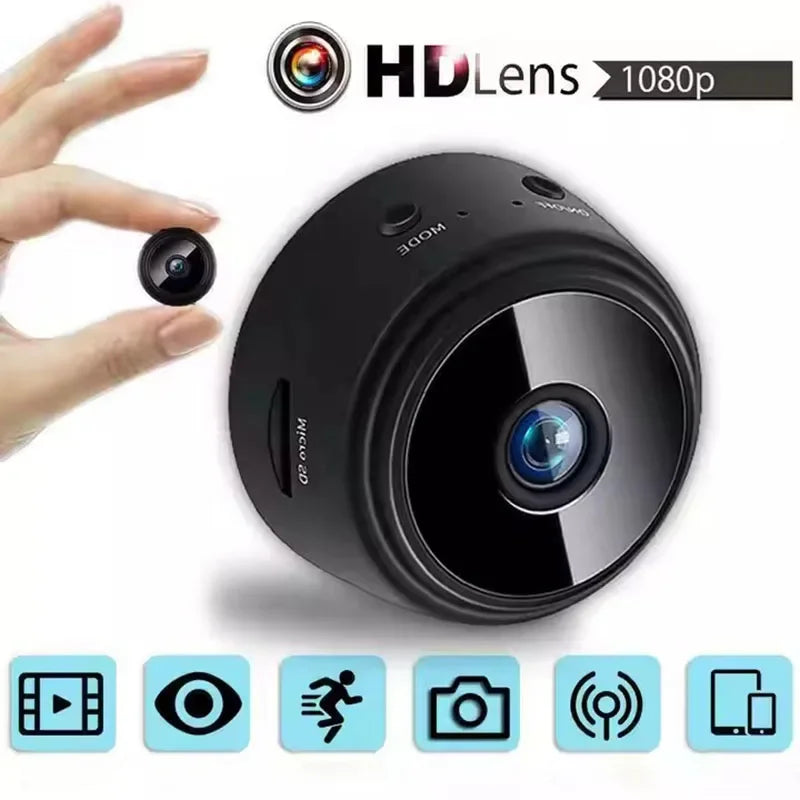 Mini Câmera IP Sem Fio A9 - 1080P HD, Visão Noturna, WiFi, Vigilância, Segurança Casa Inteligente