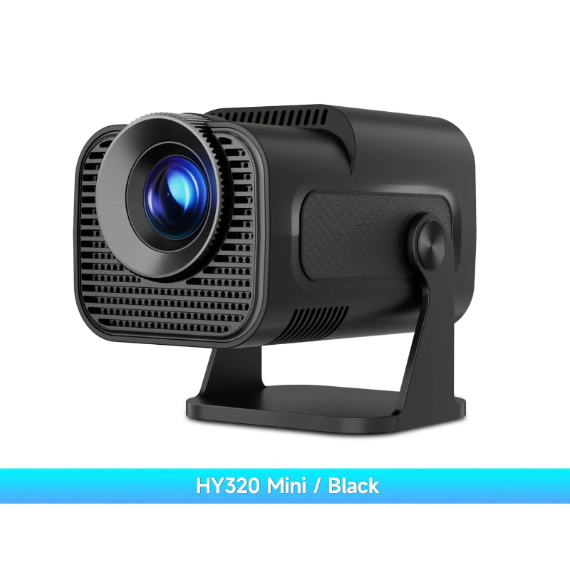 Projetor HY320 Mini 720P Android 11 4K - 300ANSI, WiFi6, BT5.0, 180° Rotativo, Cinema Portátil