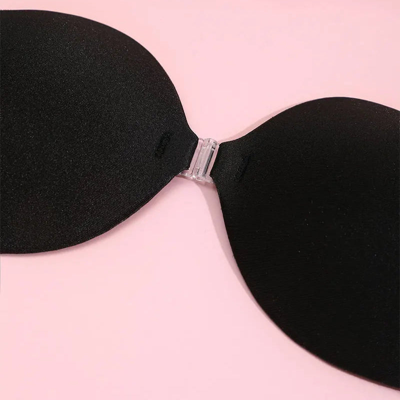 2 Pares Adesivos de Silicone Push Up Invisível - Sutiã Nude Autoadesivo, Levanta Seios, Sem Alças, Casamento/Festa