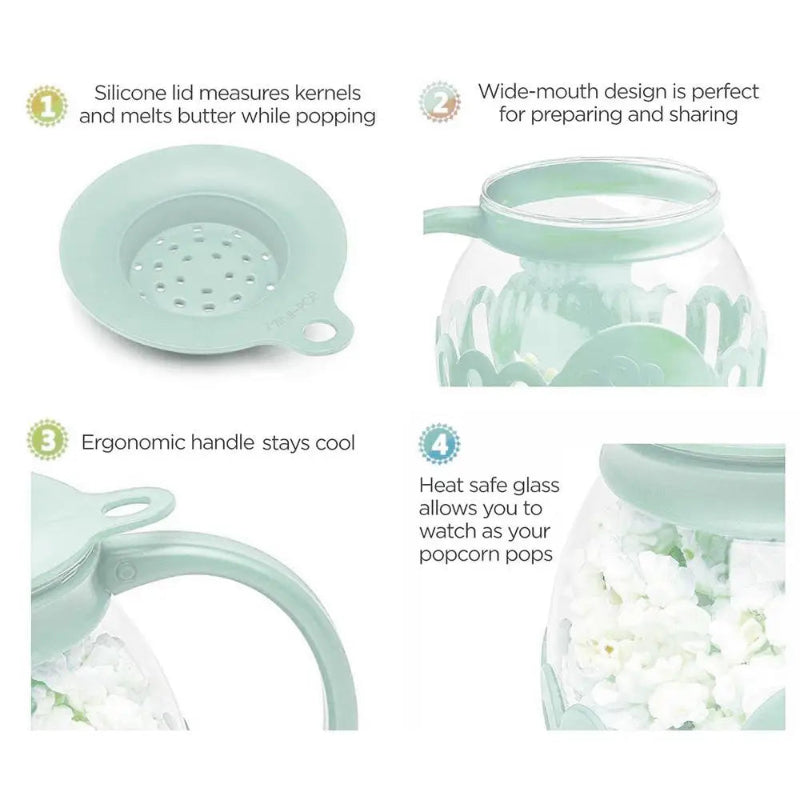 Air Popper de Micro-ondas: Tigela de Borossilicato para Pipocas (2.25QT)
