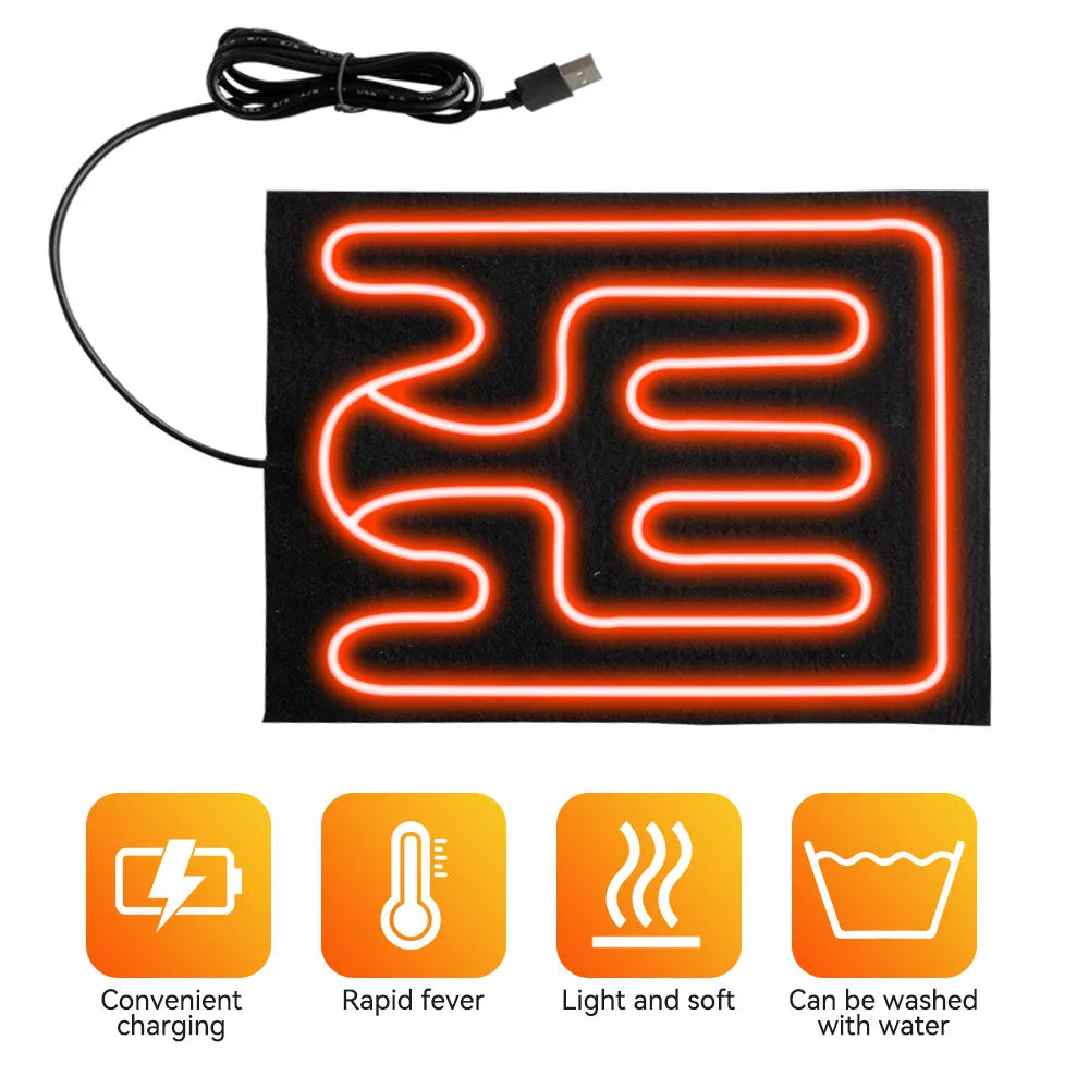 Almofada Aquecida USB Lavável - Cães/Gatos/Répteis de Estimação, Segura, Inverno Quente