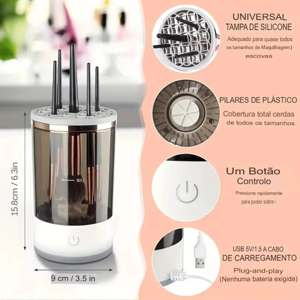 Limpador de Pincéis de Maquilhagem Inovador USB