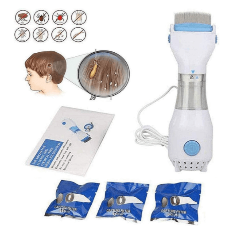 Escova Elétrica para Remoção de Pulgas e Piolhos em Pessoas, Gatos e Cães - Deka Express