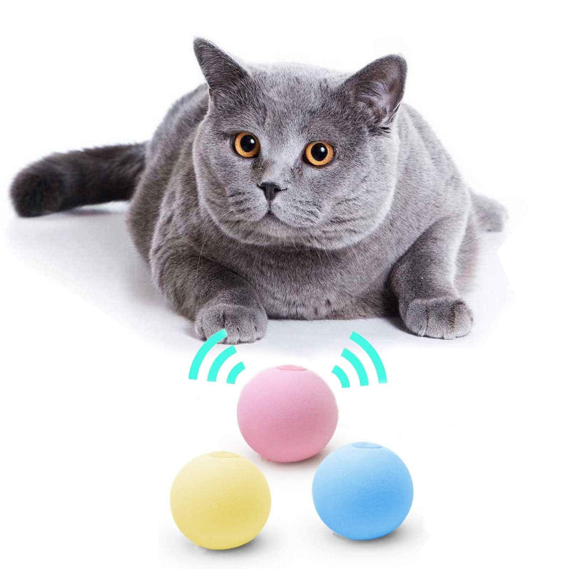 Bola de brinquedo interativa com sons realistas de animais para gatos - Deka Express