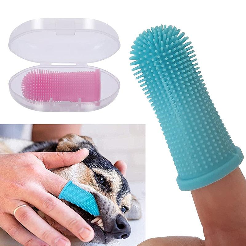 Escova Dentária em Silicone para Cães - Deka Express