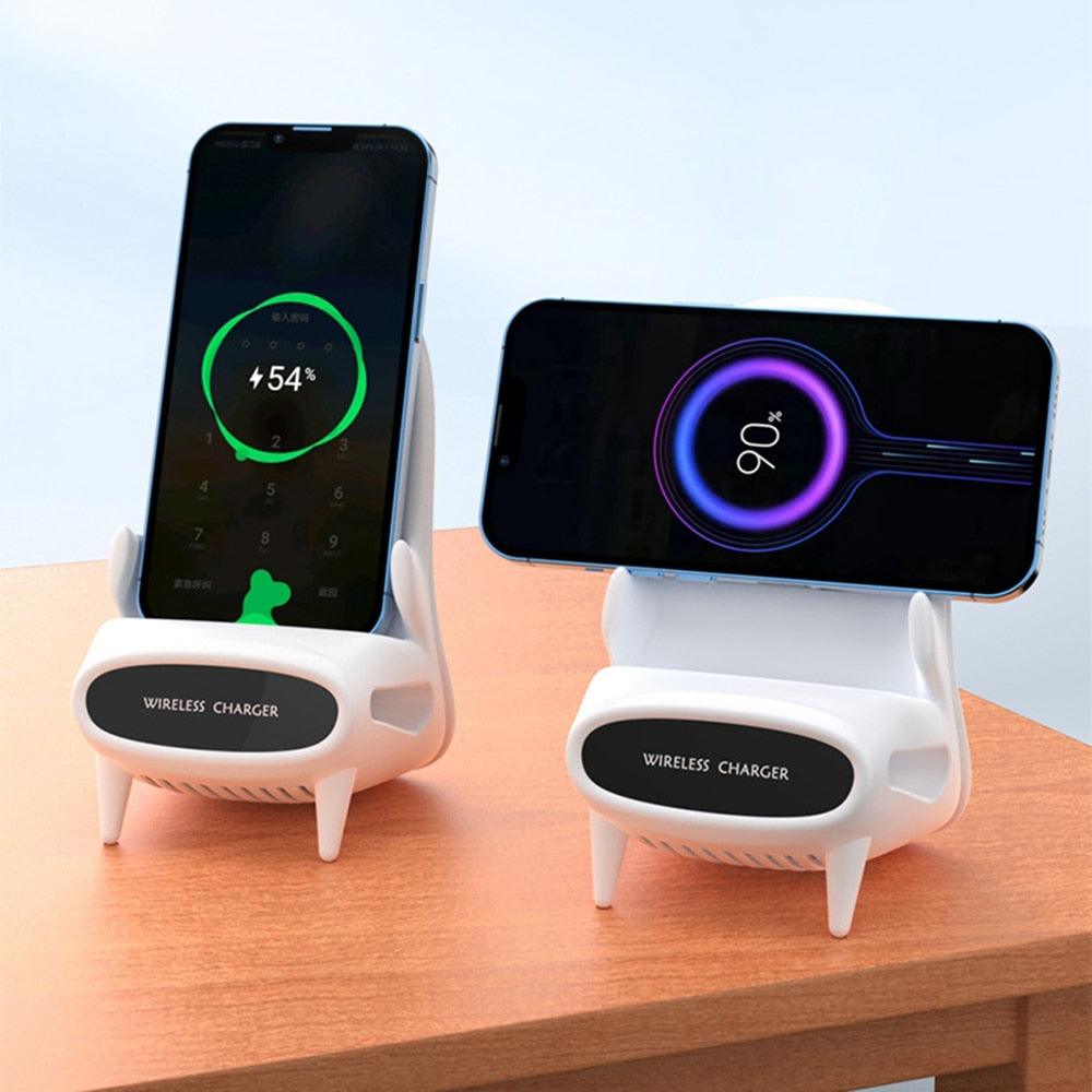 Carregador sem fio Mini Cadeira 15W Carregamento Rápido - Deka Express