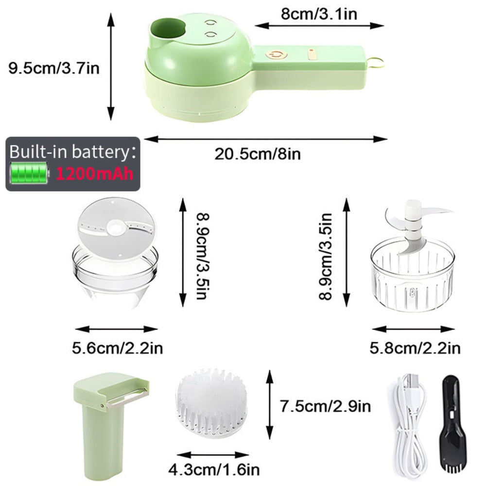 Triturador de Vegetais Elétrico Multifuncional USB - Deka Express