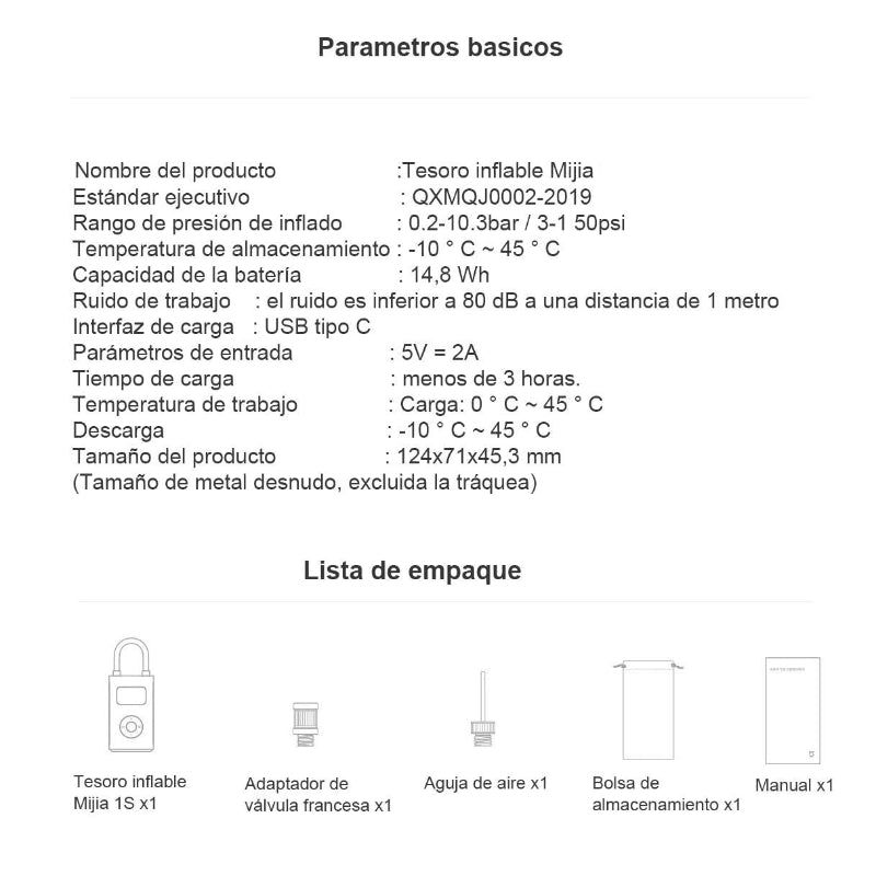 Compressor de Ar Portátil 1S Digital com Lâmpada Led Xiaomi - Deka Express