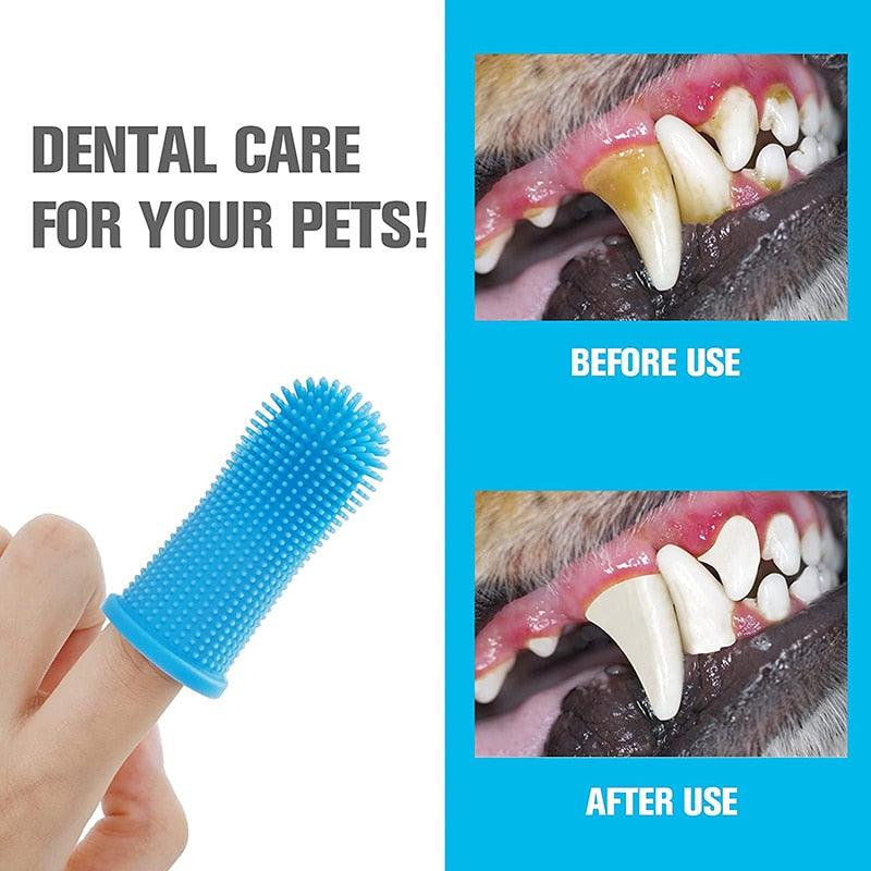Escova Dentária em Silicone para Cães - Deka Express