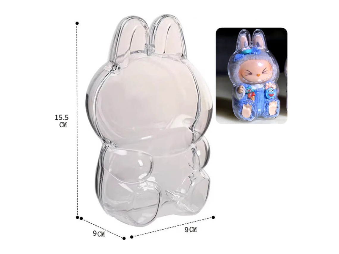 Capa Protetora Transparente Para Figuras Labubu Geração 1