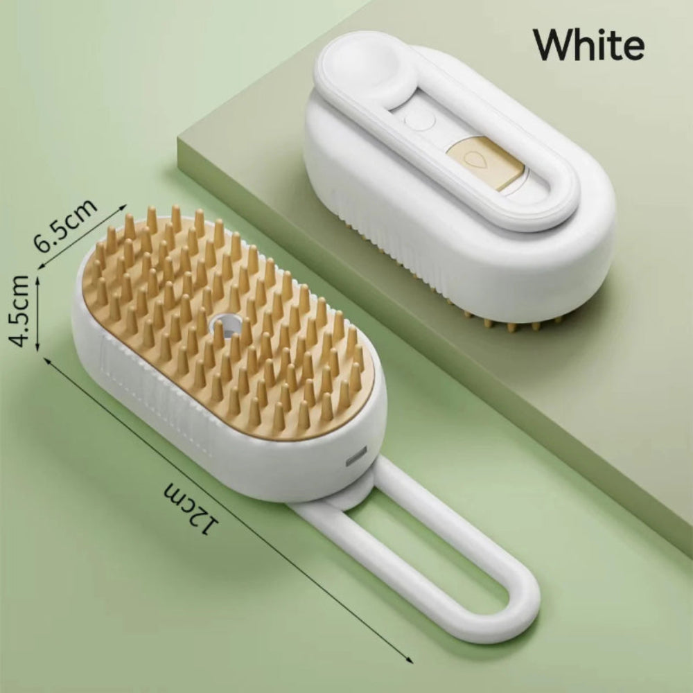 Escova 3 em 1 Vapor para Cão e Gato - Remoção Pelos, Massagem, Limpeza Anti-Estática