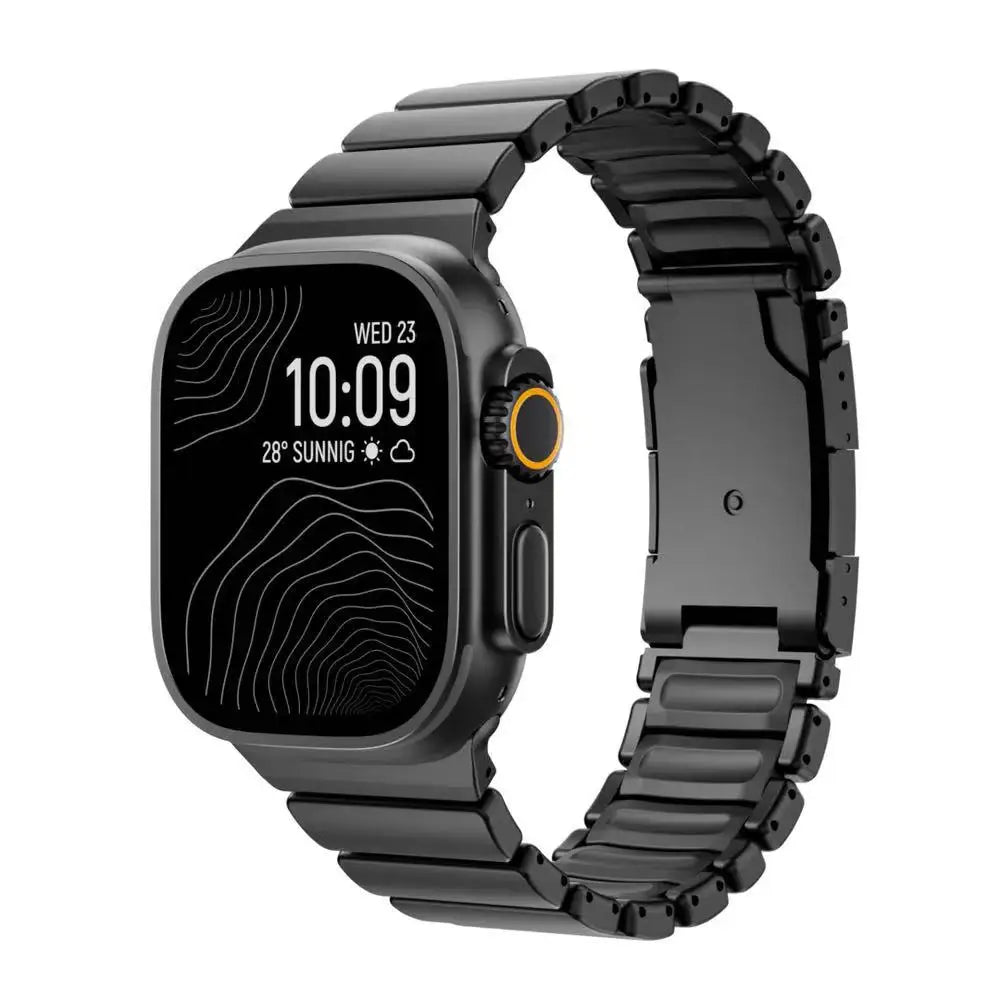 Bracelete de Titânio e Silicone Magnética para Apple Watch Ultra e Series