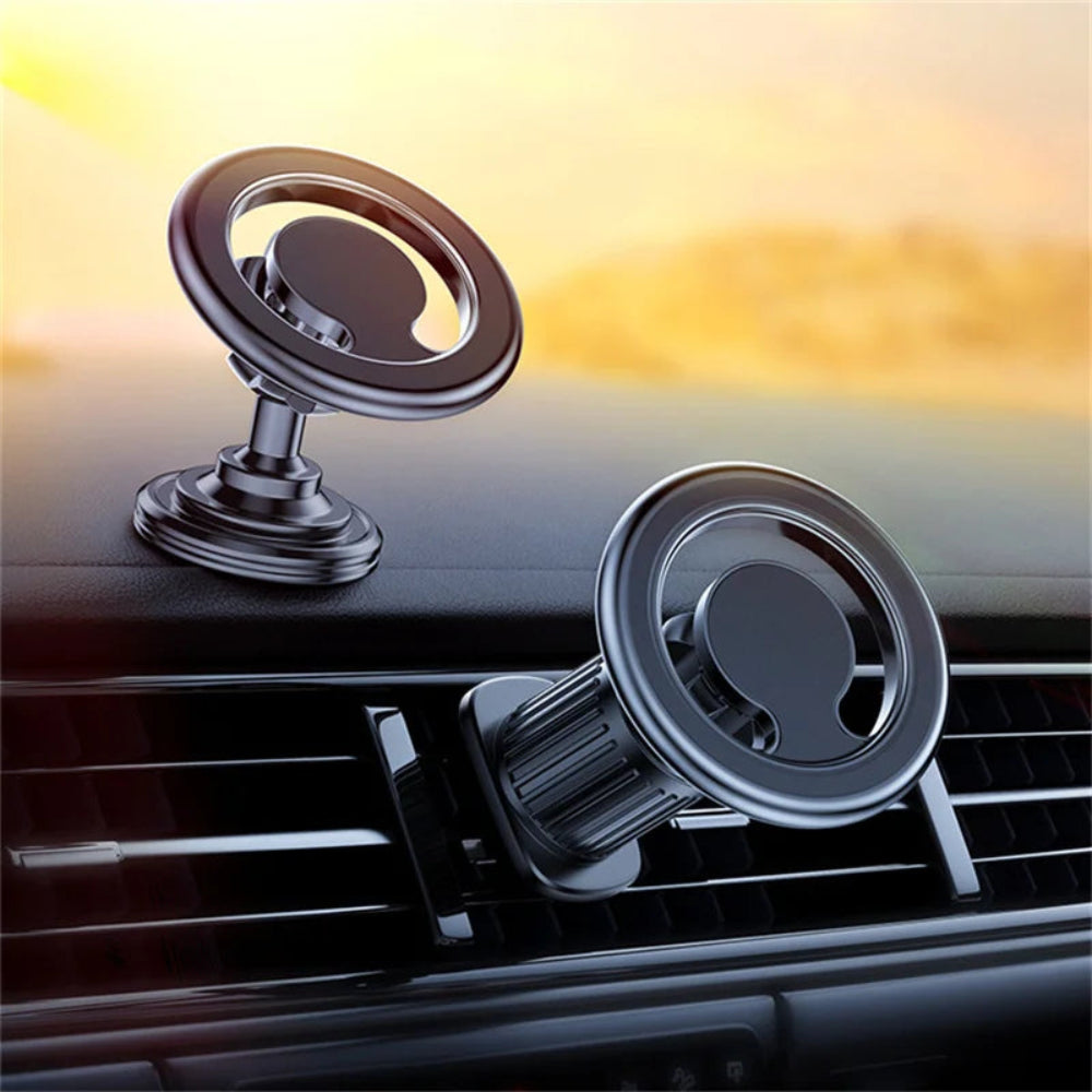 Suporte Magnético Telemóvel Carro - MagSafe, 360°, Painel/Ventilação, iPhone/Samsung/Xiaomi