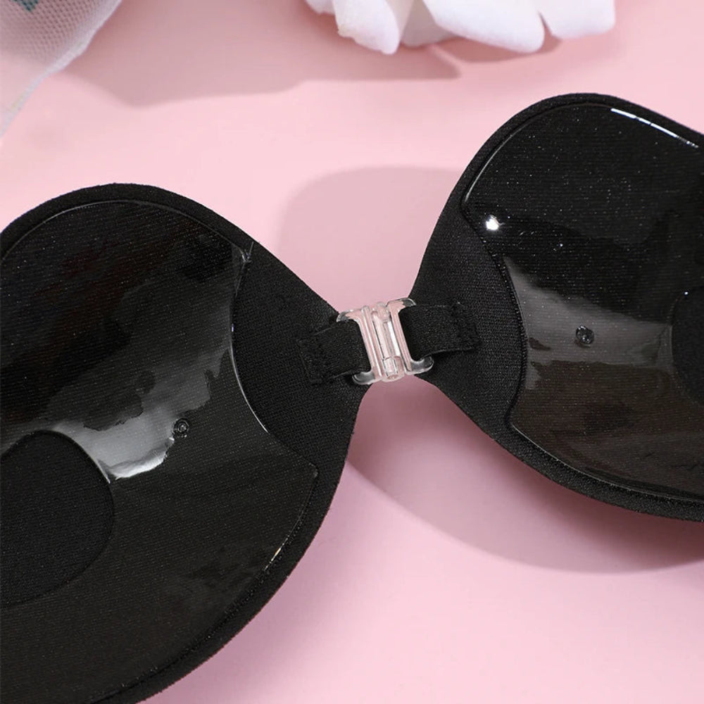 2 Pares Adesivos de Silicone Push Up Invisível - Sutiã Nude Autoadesivo, Levanta Seios, Sem Alças, Casamento/Festa