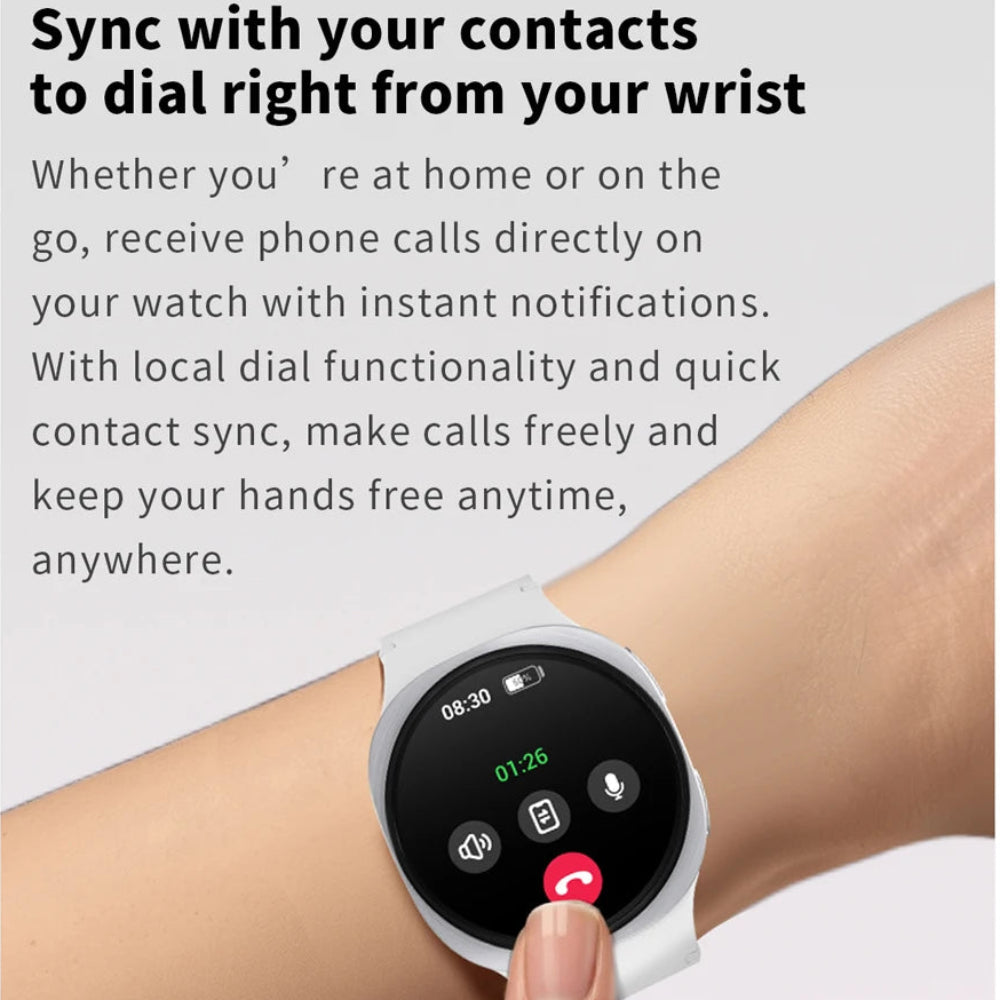 Relógio Inteligente Desportivo 2026 – Smartwatch Unissexo com Chamadas, NFC, Monitor Cardíaco e Controlo de Sono