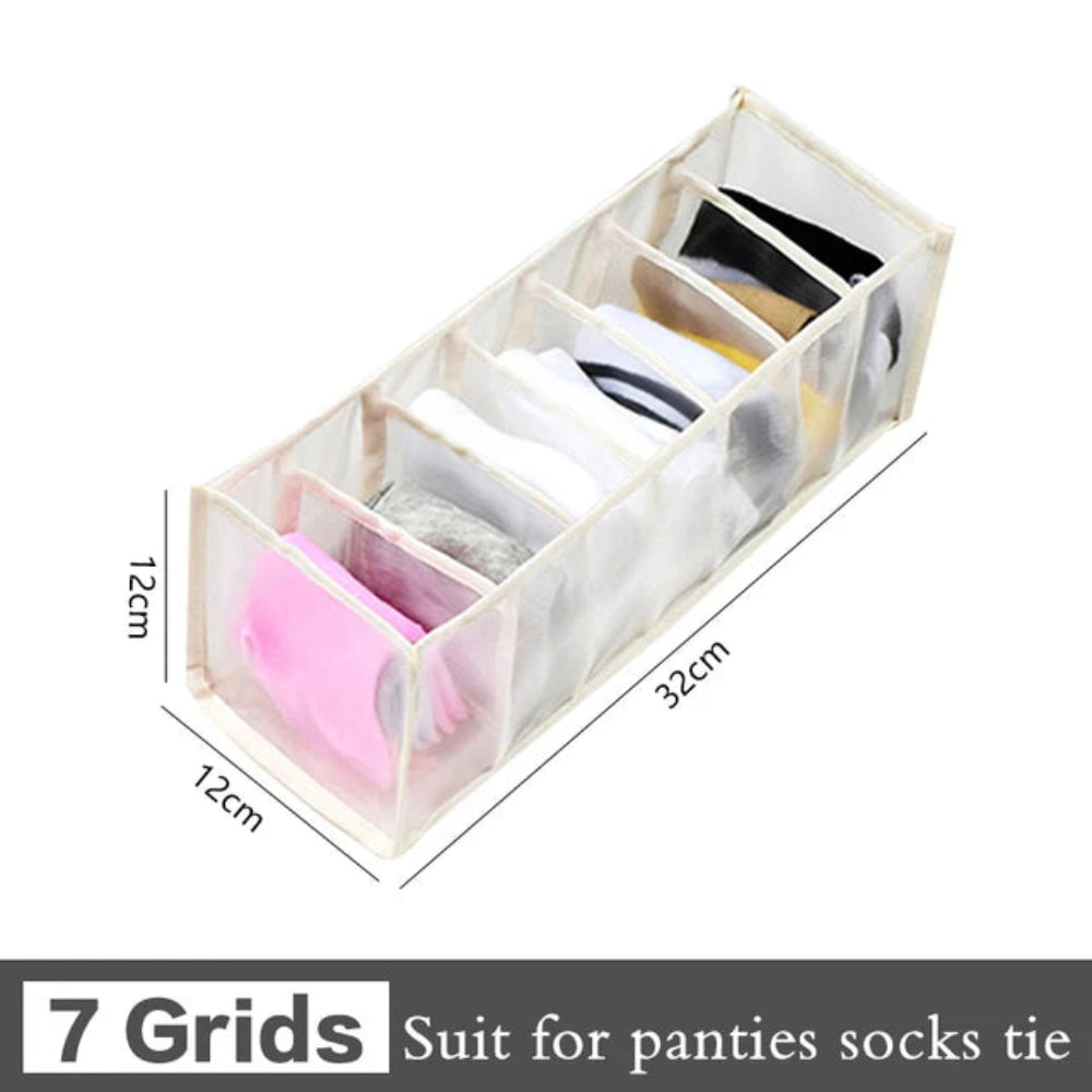 Organizador Gavetas Roupa - Jeans, T-Shirts, Íntimo, Divisórias, Nylon, Vários Tamanhos