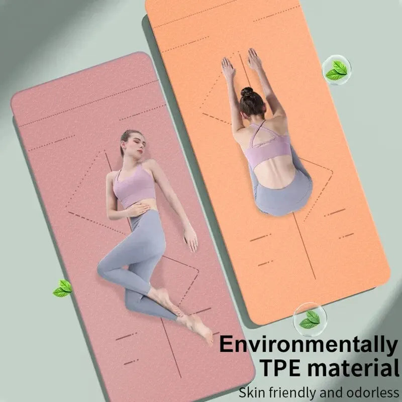 Tapete de Yoga WESTTUNE - Antiderrapante, TPE Ecológico, Alinhamento, Bolsa