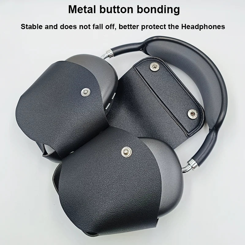 Capa Protetora Airpods Max - Couro Macio, Anti-Queda, Anti-Arranhões