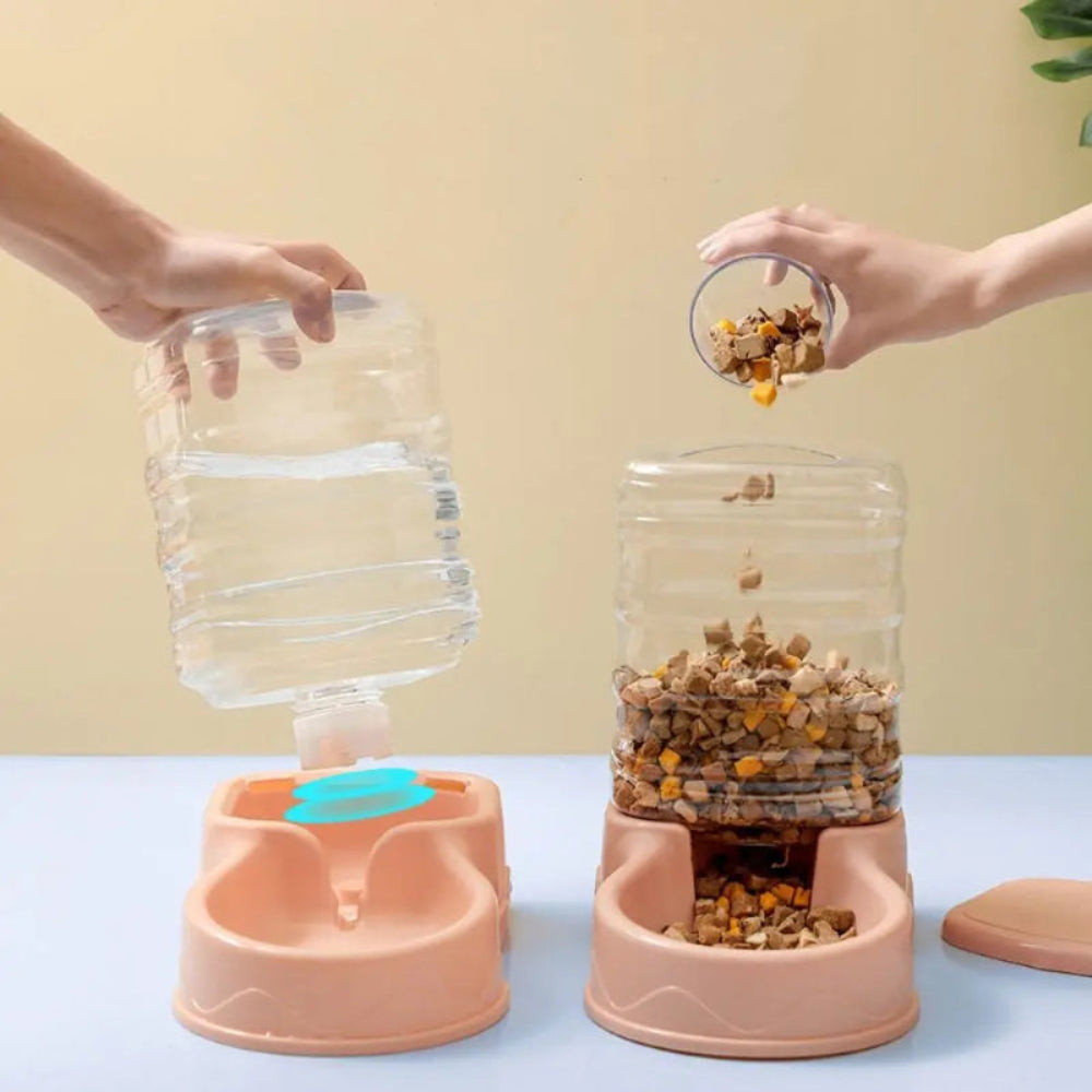 Alimentador Automático 3.8L - Cães/Gatos, Água e Comida, Grande Capacidade, Material PP