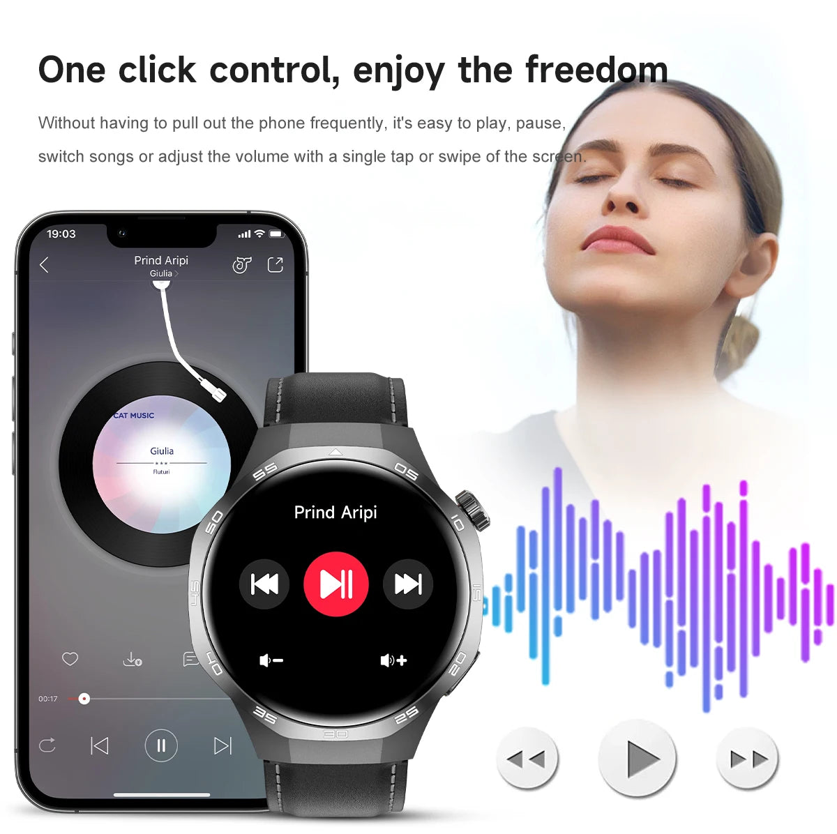 Smartwatch GT5 Pro - 2025 - AMOLED 1.53", NFC, Chamada BT, IP68, Rastreador GPS, Saúde, À Prova D'Água